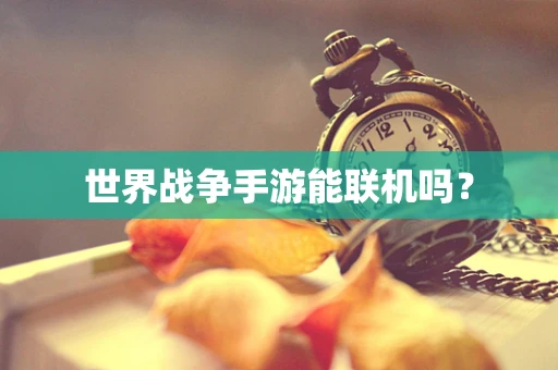 世界战争手游能联机吗？