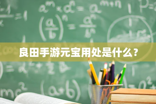 良田手游元宝用处是什么？