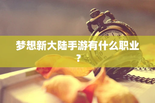 梦想新大陆手游有什么职业？