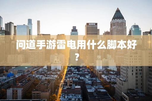 问道手游雷电用什么脚本好？