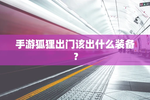 手游狐狸出门该出什么装备？