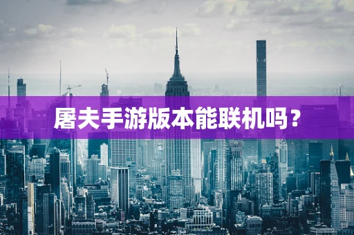 屠夫手游版本能联机吗？