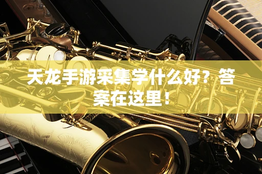天龙手游采集学什么好？答案在这里！