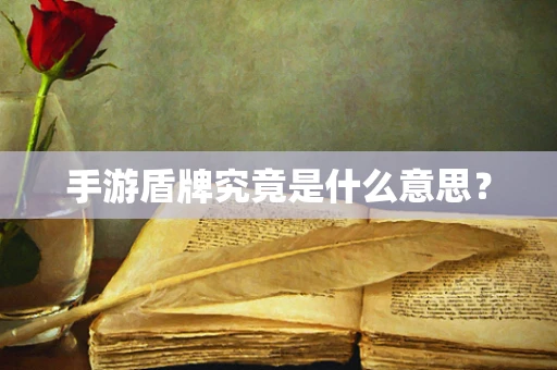 手游盾牌究竟是什么意思？