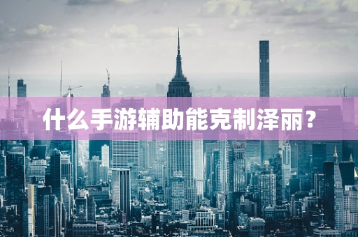 什么手游辅助能克制泽丽？