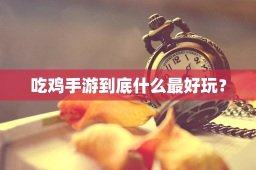 吃鸡手游到底什么最好玩？
