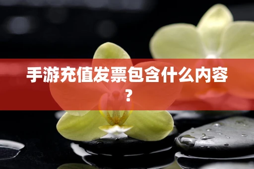手游充值发票包含什么内容？