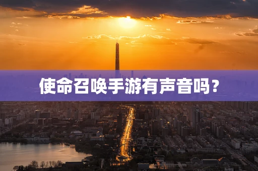 使命召唤手游有声音吗？