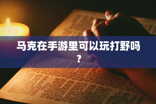 马克在手游里可以玩打野吗？