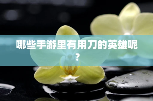 哪些手游里有用刀的英雄呢？