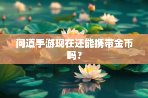 问道手游现在还能携带金币吗？