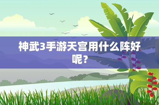 神武3手游天宫用什么阵好呢？