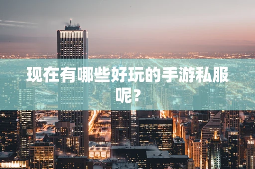 现在有哪些好玩的手游私服呢？