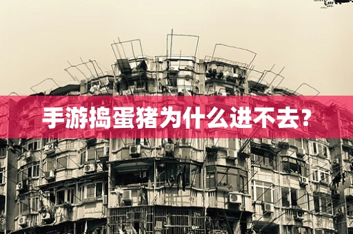 手游捣蛋猪为什么进不去？