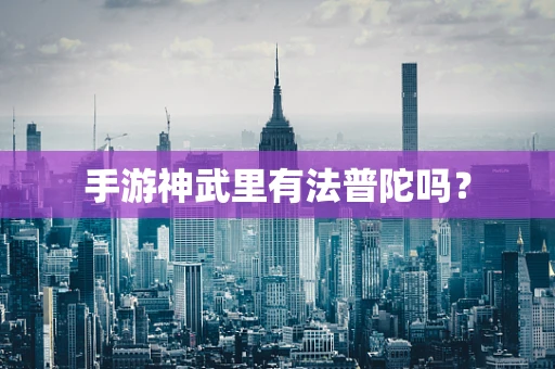 手游神武里有法普陀吗？