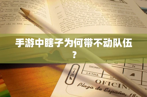 手游中瞎子为何带不动队伍？