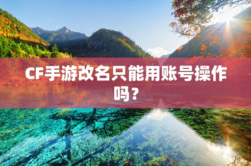 CF手游改名只能用账号操作吗？
