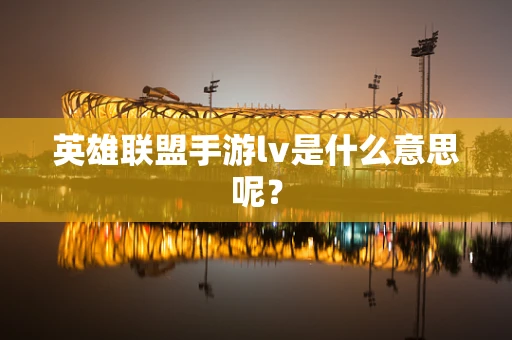英雄联盟手游lv是什么意思呢？